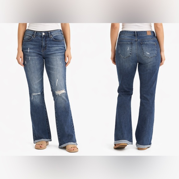 Democracy Denim - Democracy Women's Flare Blue Jeans size 14W -GUC